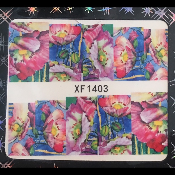 3 for $12 Nail Art Waterslide Tattoo Pink & purple - Picture 1 of 6
